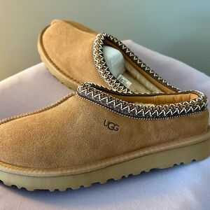 UGG Tasman Chestnut Braided-Trim Cozy Mule